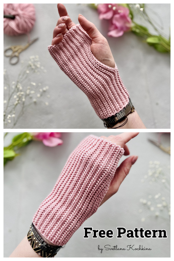 Knit Look Perfect Mitts Free Crochet Pattern