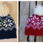 Snowflake Knit Look Hat Free Crochet Pattern