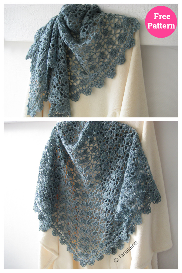 South Bay Shawlette Free Crochet and Video Tutorial