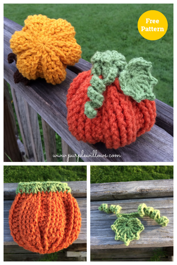 Textured Pumpkin Pouch Free Crochet Pattern