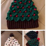 Xmas Tree Holiday Hat Free Crochet Pattern