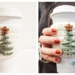 Christmas Tree Mug Cozy Free Crochet Pattern and Video Tutorial