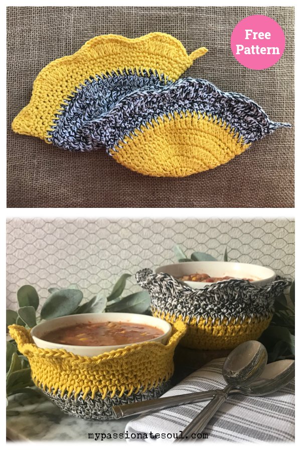 Double Layered Bowl Cozy Free Crochet Pattern