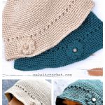 Flower Cloche Womens Hat Free Crochet Pattern