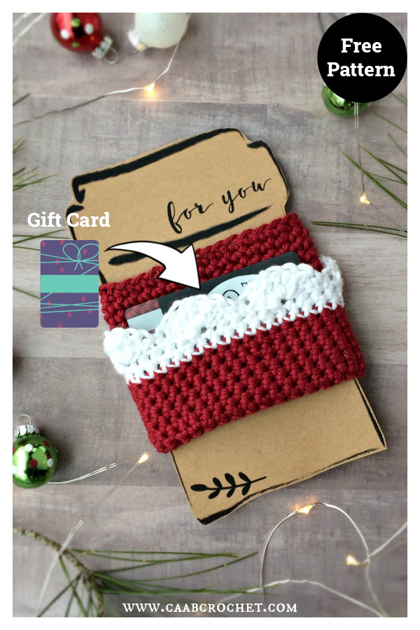 Gift Card Cup Cozy Free Crochet Pattern