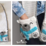Polar Bear Pocket Scarf Free Crochet Pattern