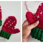 Strawberry Kids Mittens Free Crochet Pattern