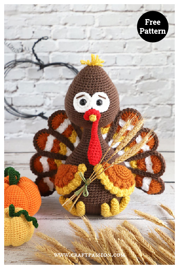 Tutt Turkey Amigurumi Free Crochet Pattern