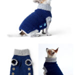 Cowl Neck Dog Coat Free Crochet Pattern