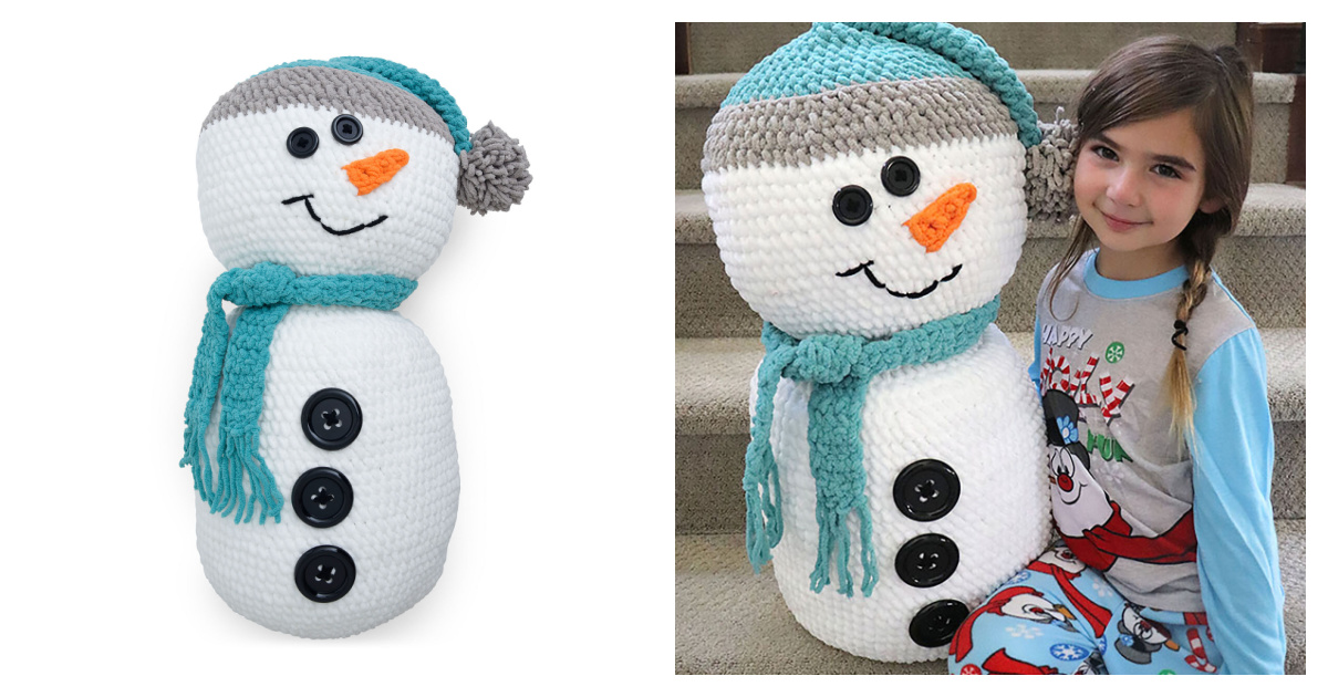 Giant Snowman Free Crochet Pattern