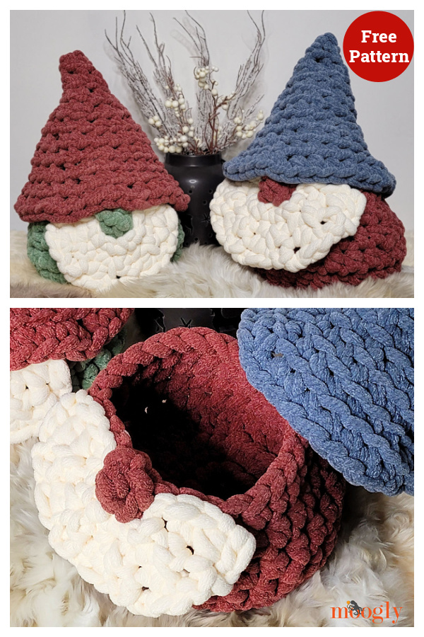 Simple Gnome Basket Free Crochet Pattern