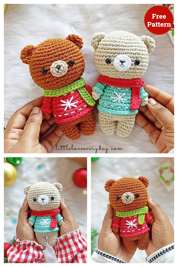 Winter Bear Amigurumi Free Crochet Pattern