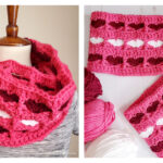 Happy Hearts Infinity Scarf Free Crochet Pattern