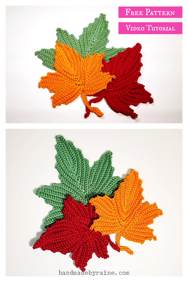 Maple Leaf Free Crochet Pattern and Video Tutorial