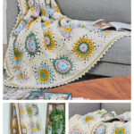 Picot Edged Granny Blanket Free Crochet Pattern