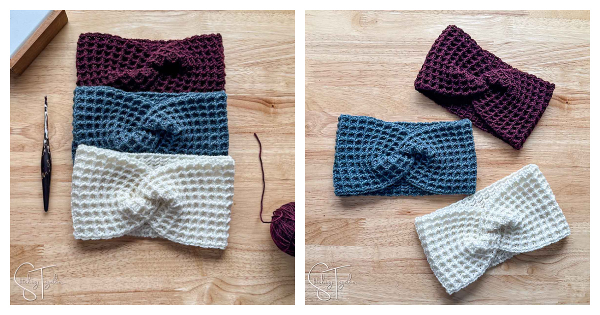 Waffle Stitch Headband Free Crochet Pattern