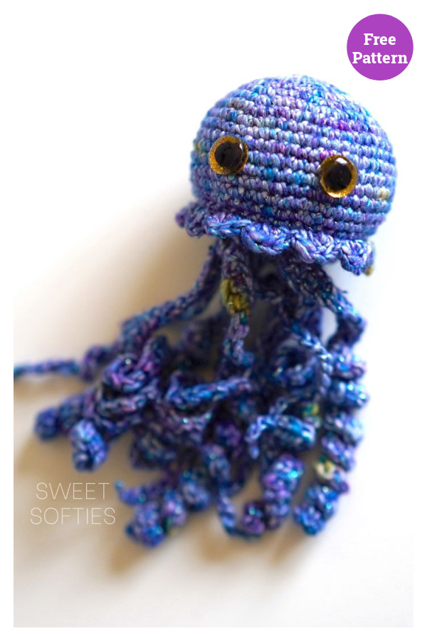 Galaxy Jellyfish Amigurumi Free Crochet Pattern 