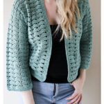 Shell Stitch Cardigan Free Crochet Pattern and Video Tutorial