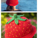 Berry Cute Strawberry Bucket Hat Free Crochet Pattern