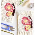 Butterfly Wings Mug Rug Free Crochet Pattern