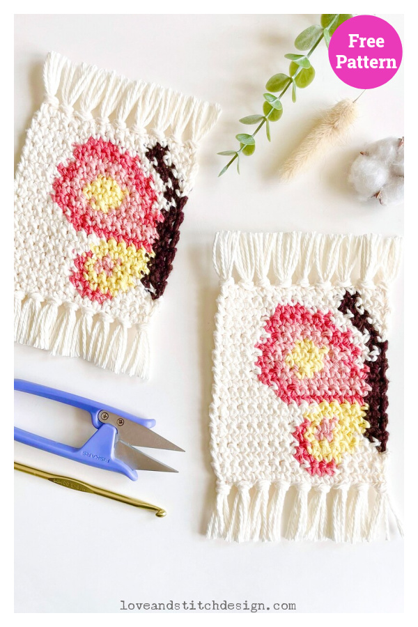 Butterfly Wings Mug Rug Free Crochet Pattern