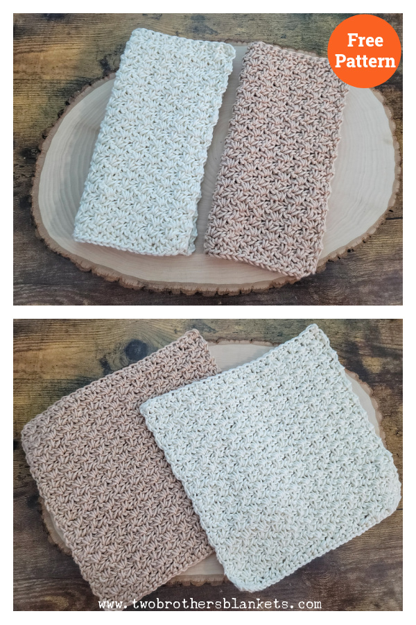 Wattle Stitch Washcloth Free Crochet Pattern