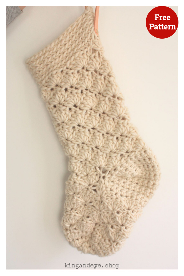 Giant Chunky Christmas Stocking Free Crochet Pattern