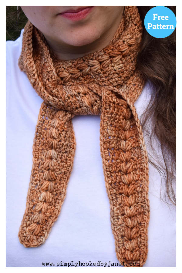 Harvest Neck Scarf Free Crochet Pattern 