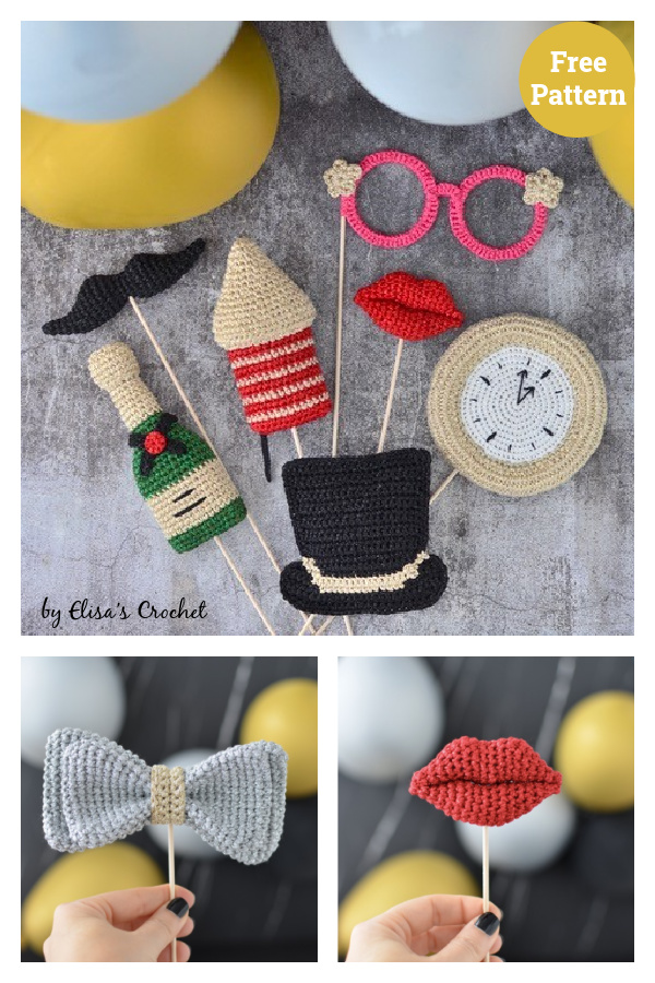 New Years Eve Photo Props Free Crochet Pattern