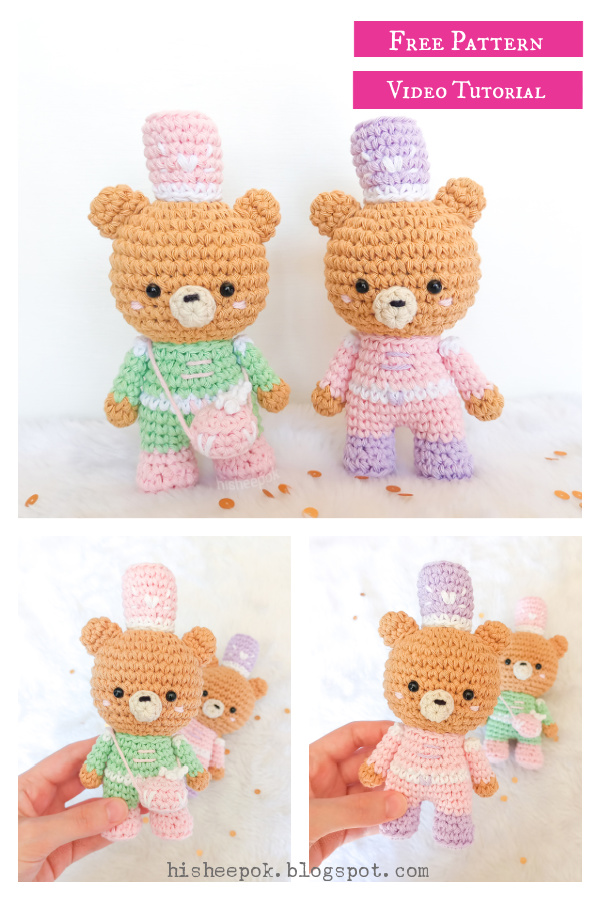 Nutcracker Bear Amigurumi Free Crochet Pattern