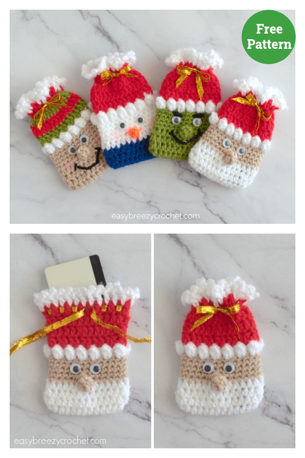 Christmas Gift Card Holder Free Crochet Pattern