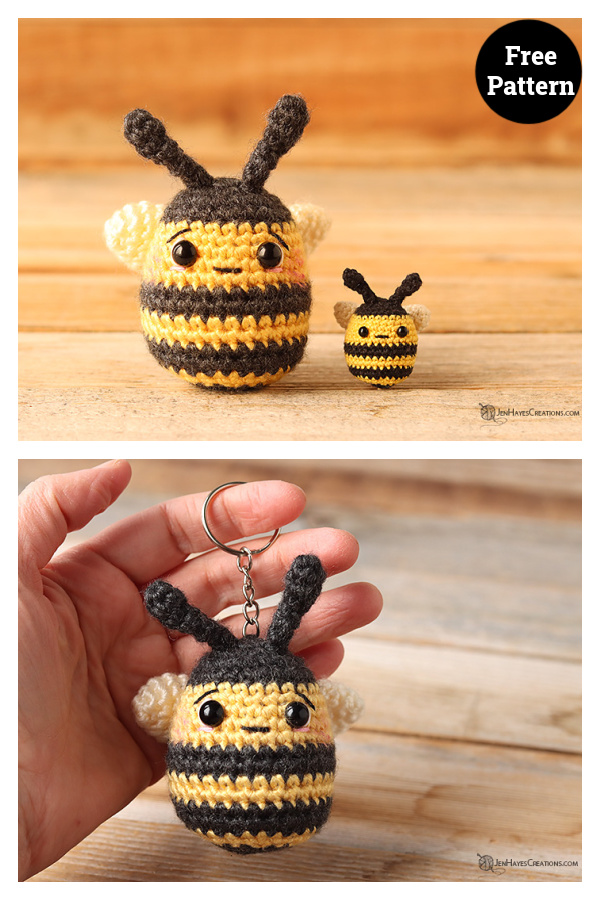 Bee Egg Amigurumi Free Crochet Pattern