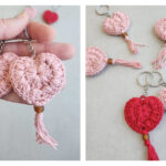 Heart Keychain Free Crochet Pattern and Video Tutorial