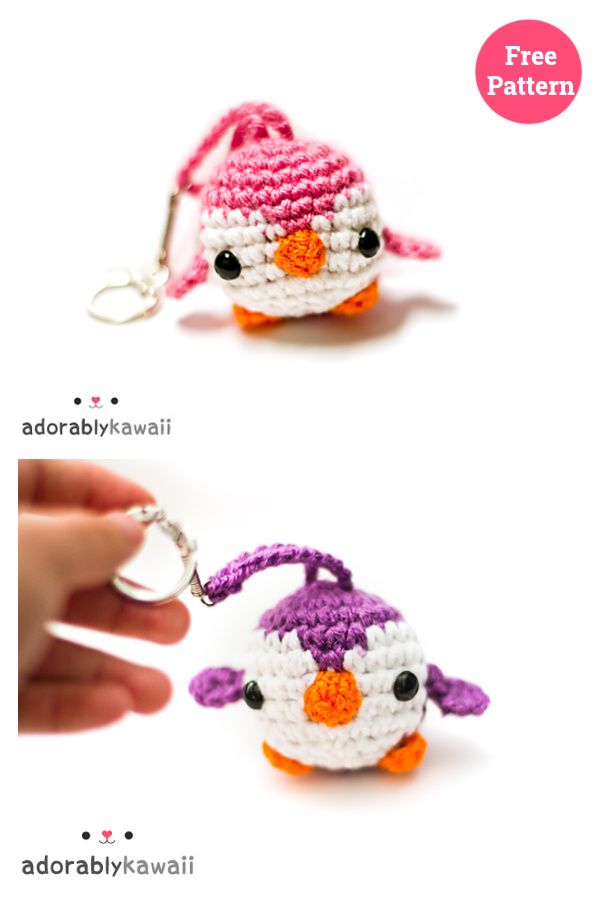 Mini Penguin Amigurumi Keychain Free Crochet Pattern