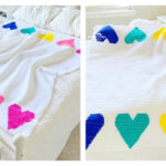 Dream in Color Heart Blanket Free Crochet Pattern