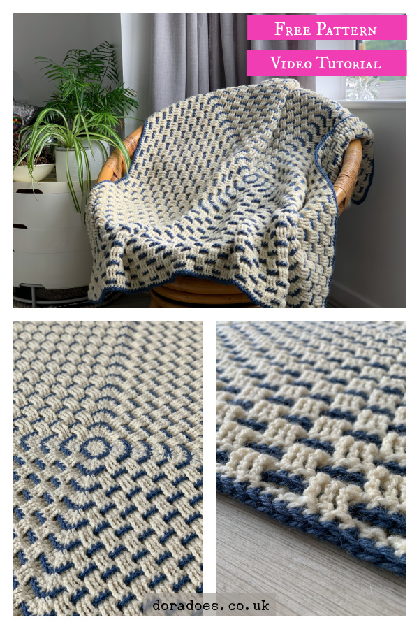 Granny Weave Blanket Free Crochet Pattern and Video Tutorial