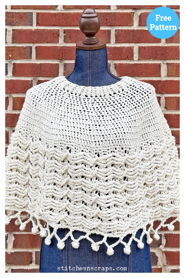 Snowdrift Capelet Free Crochet Pattern