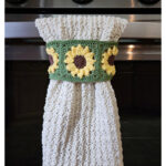 Sunflower Hand Towel Free Crochet Pattern
