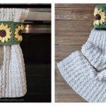 Sunflower Hand Towel Free Crochet Pattern