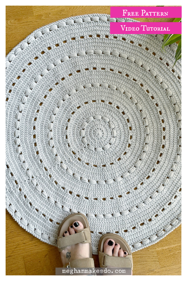 Aveline Rug Free Crochet Pattern and Video Tutorial