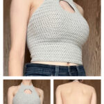 Cut Out Halter Top Free Crochet Pattern