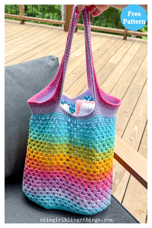 Granny Beach Bag Free Crochet Pattern