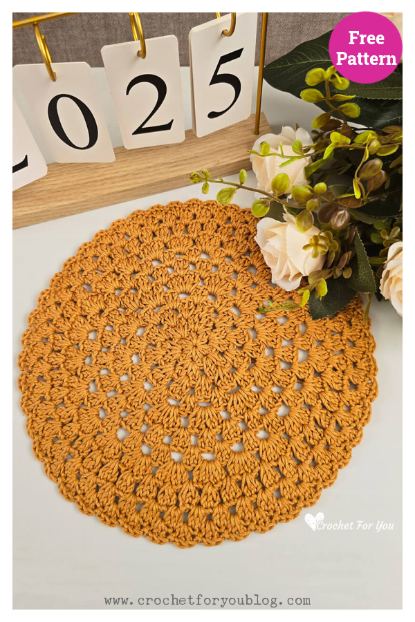 Granny Circle Table Mat Free Crochet Pattern