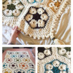 Chunky African Flower Blanket Free Crochet Pattern