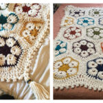 Chunky African Flower Blanket Free Crochet Pattern