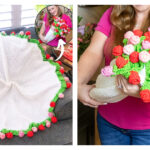 Rose Flower Bouquet Blanket Free Crochet Pattern and Video Tutorial