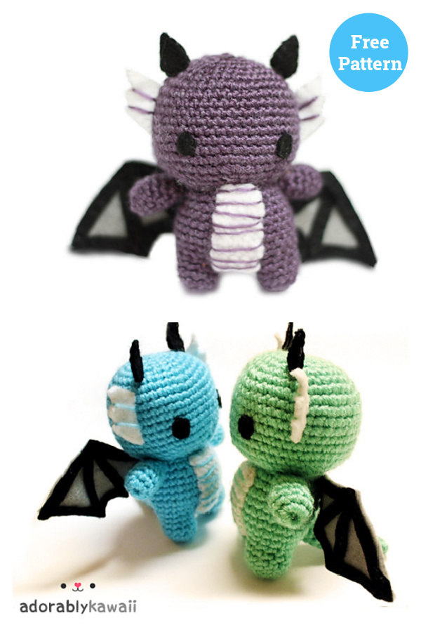Baby Dragon Amigurumi Free Crochet Pattern