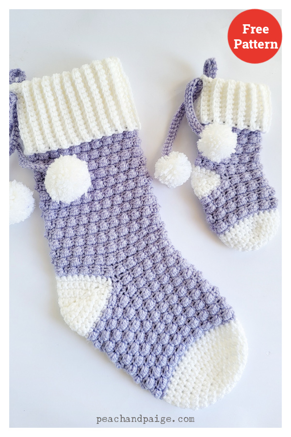 Berry Beautiful Stocking Free Crochet Pattern