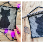 Cat Silhouette Tapestry Free Crochet Pattern