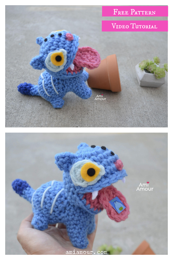 Derpy Tiger Amigurumi Free Crochet Pattern and Video Tutorial